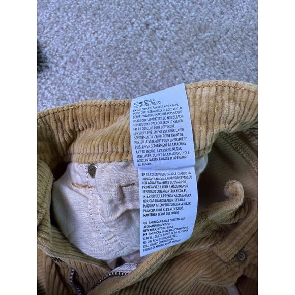 American Eagle Pants Brown Corduroy Mom Jeans Women’s Stretch Size 0 E365 - Picture 7 of 16